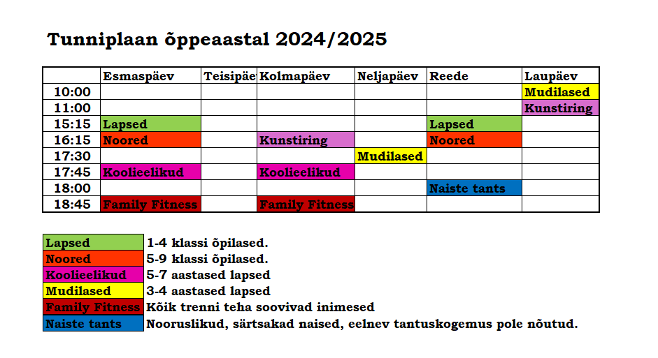 Tunniplaan 2024